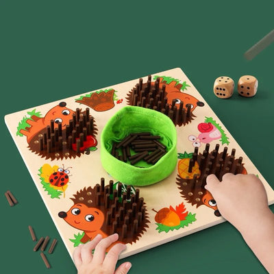 Jeu de maths Hérisson (addition et soustraction) - Jouet mathématique en bois pour les tout-petits et les enfants d'âge préscolaire