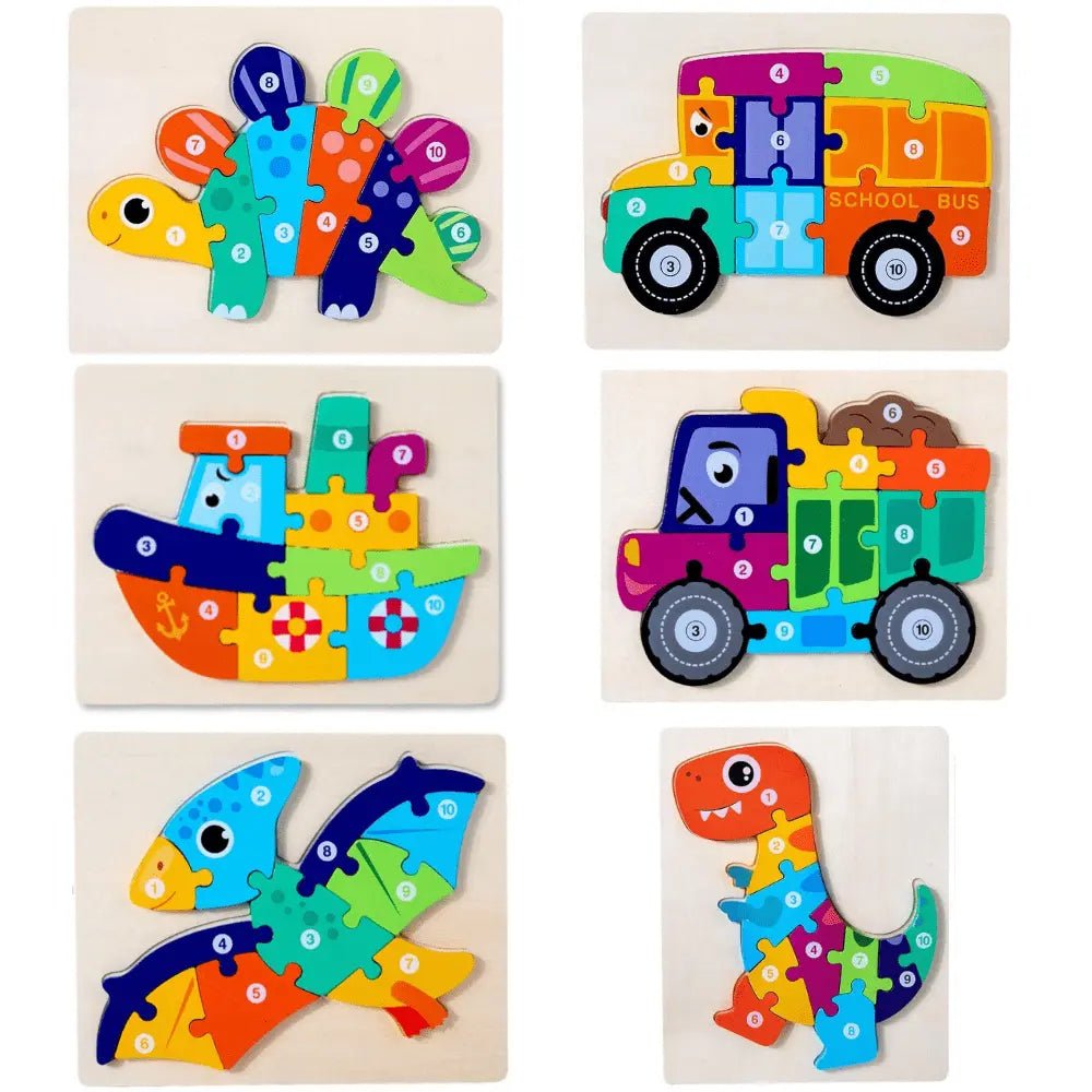 Wooden Board Animal Puzzle | Early Development Sensory Learning Educational Toys Wooden Puzzles - Choose 1