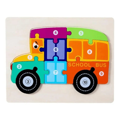 Wooden Board Animal Puzzle | Early Development Sensory Learning Educational Toys Wooden Puzzles - Choose 1