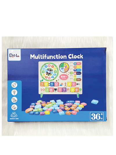 Horloge Calendrier en Bois | Jouet d'Éveil et Éducatif pour Enfants et Bébés
