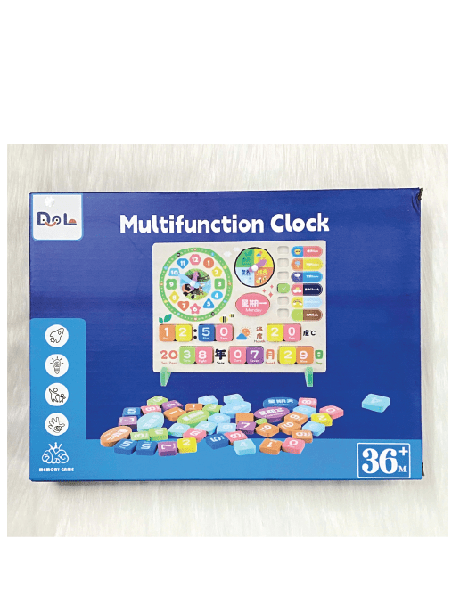 Wooden Calendar Clock Toy | Preschool Learning & Developmental Toy for Kids & Babies