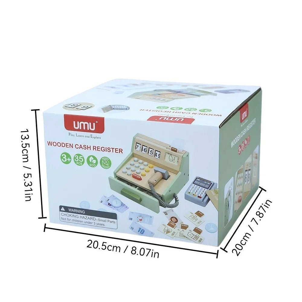 Wooden Cash register set Kids Role-Play Toys