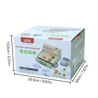 Wooden Cash register set Kids Role-Play Toys