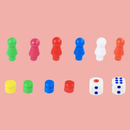 Wooden Checker Board & Ludo 2-in-1 Premium Classic Family Game