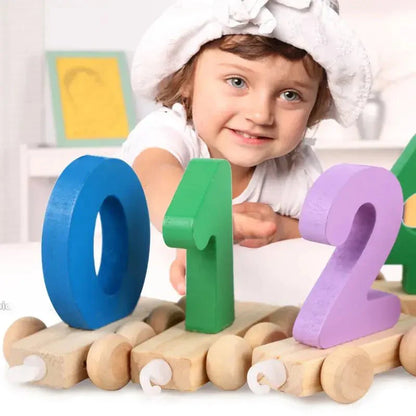 Wooden Digital Colorful Number Train