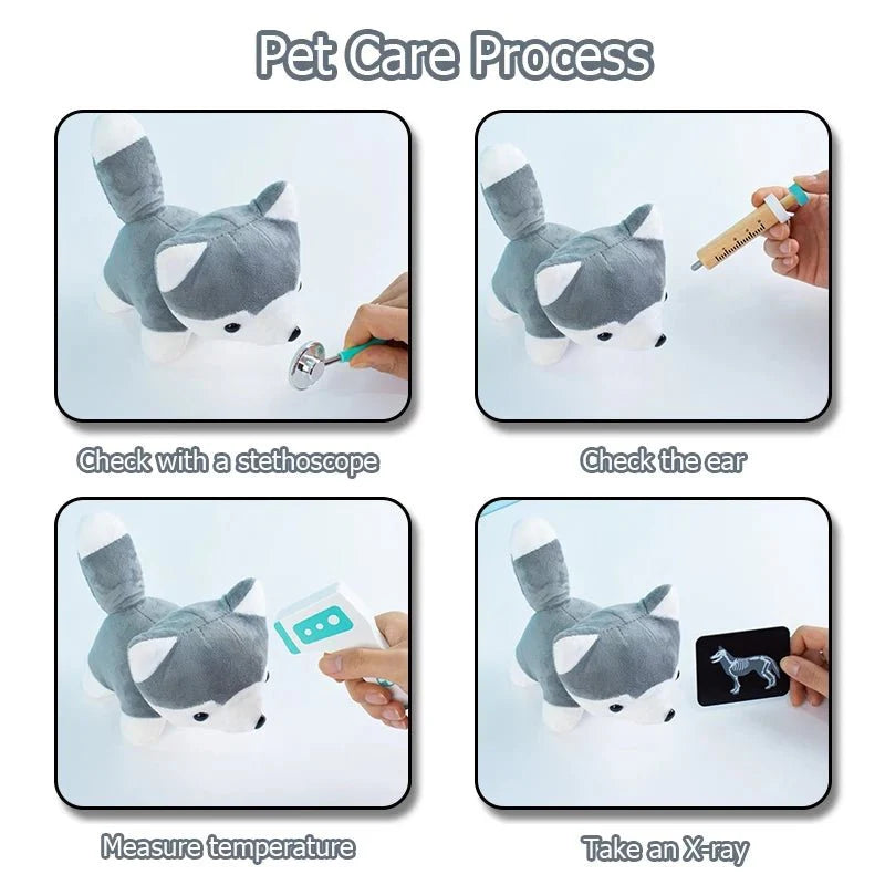 Wooden doctor kit Dental Kit Doctor's cart with equipment