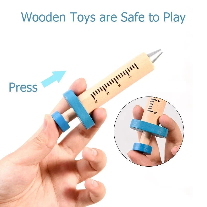 Wooden doctor kit Dental Kit Doctor's cart with equipment