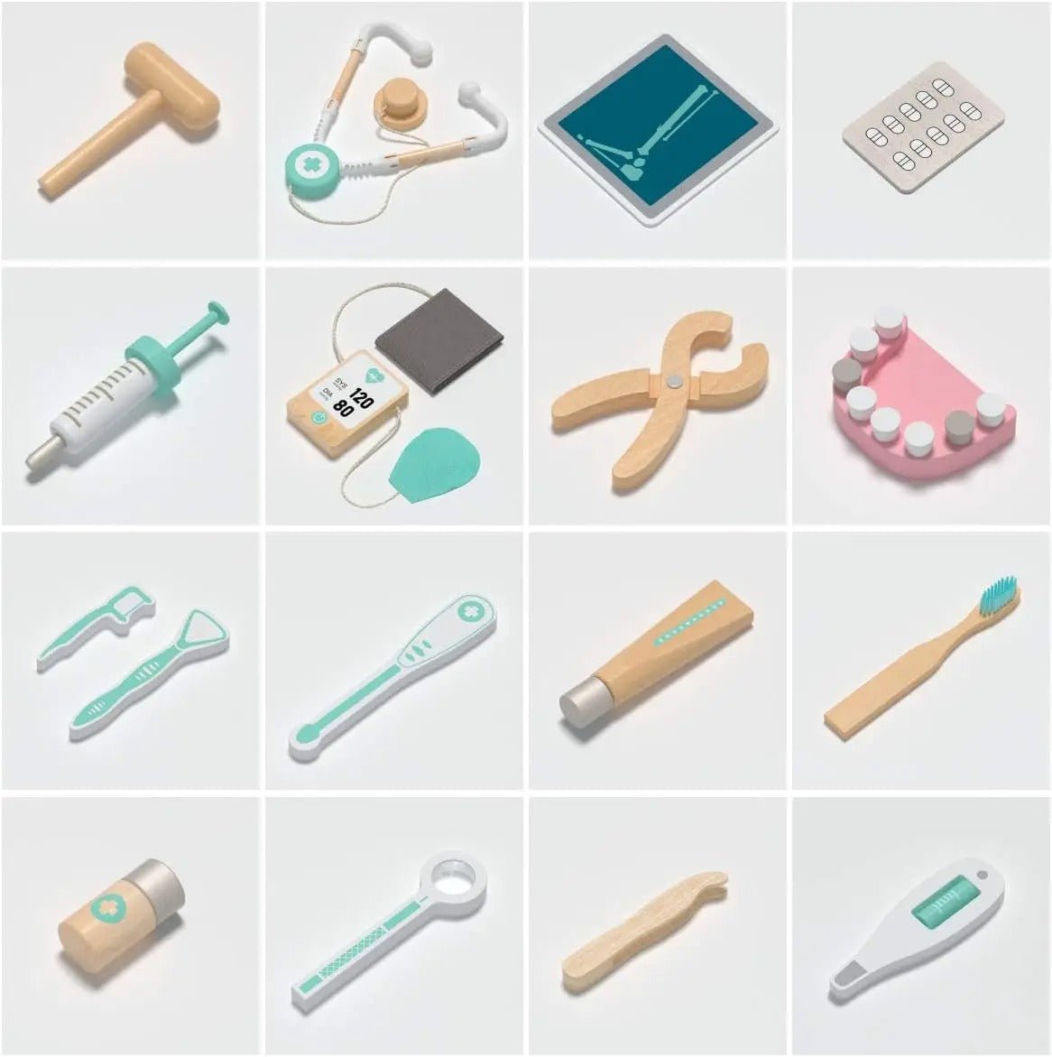 Wooden Doctor Toy Set Doctor on Call