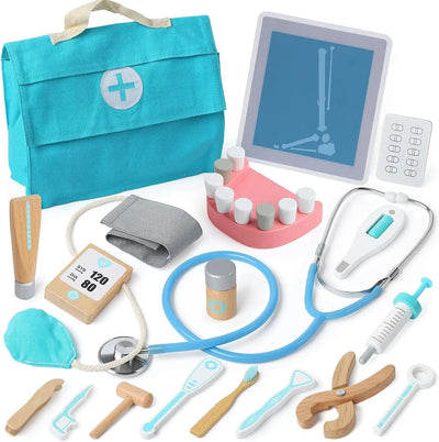 Wooden Doctor Toy Set Doctor on Call