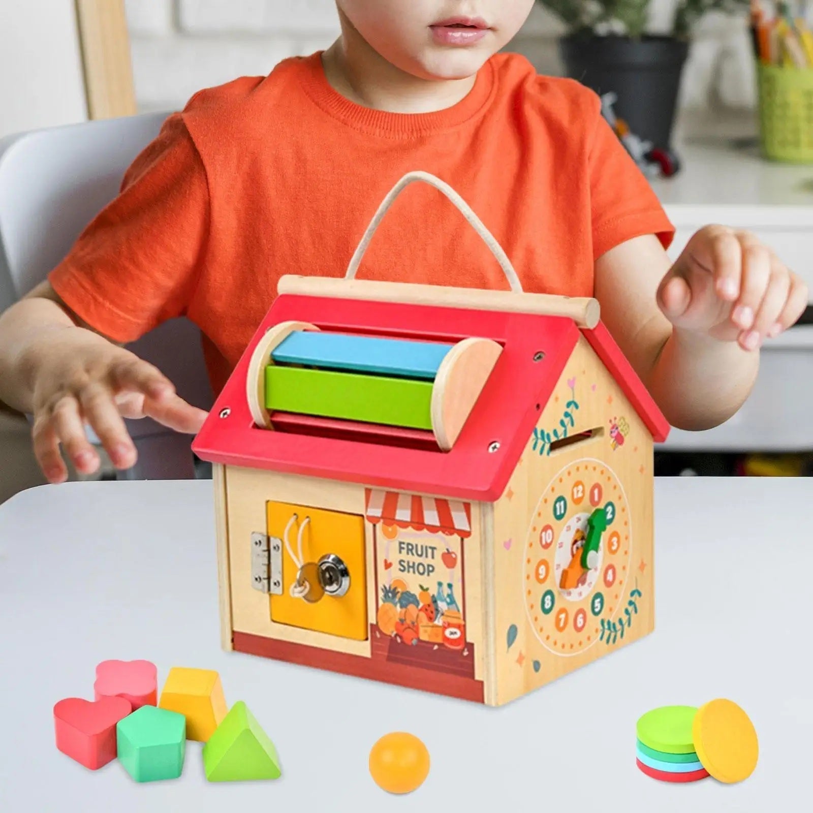 Wooden Educational Multifunctional Busy House