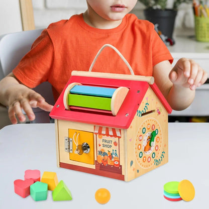 Wooden Educational Multifunctional Busy House