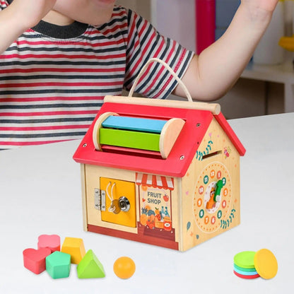 Wooden Educational Multifunctional Busy House