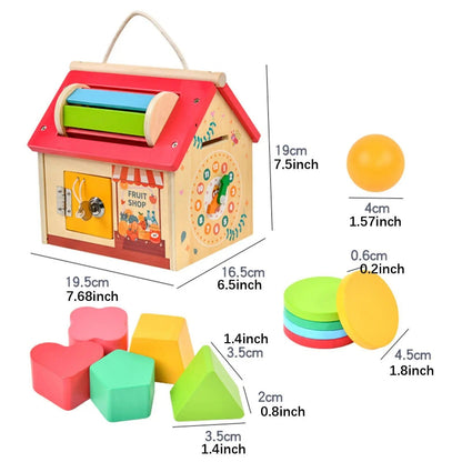 Wooden Educational Multifunctional Busy House