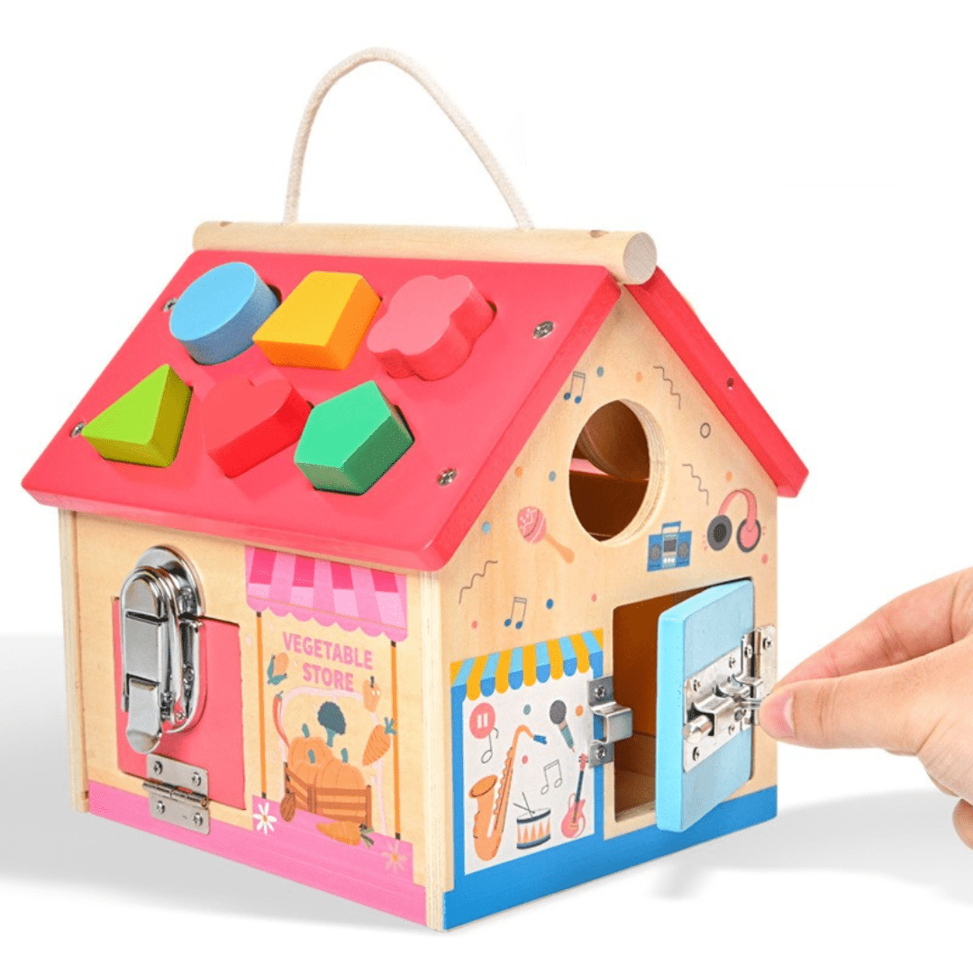 Wooden Educational Multifunctional Busy House