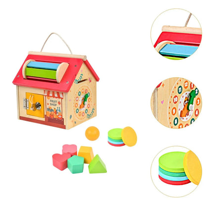 Wooden Educational Multifunctional Busy House