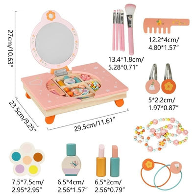 Table commode pliable en bois, jouets de maquillage pour filles