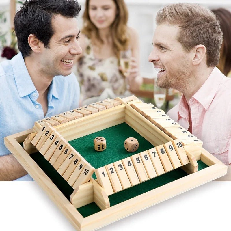 Wooden Four Player Board Game Deluxe Four Sided Table Game Set For Family Party Entertainment