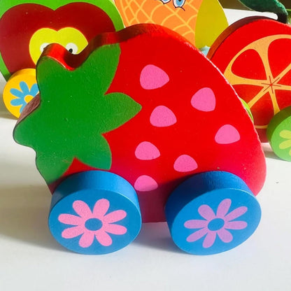 Wooden Fruits Cart - 1 pc
