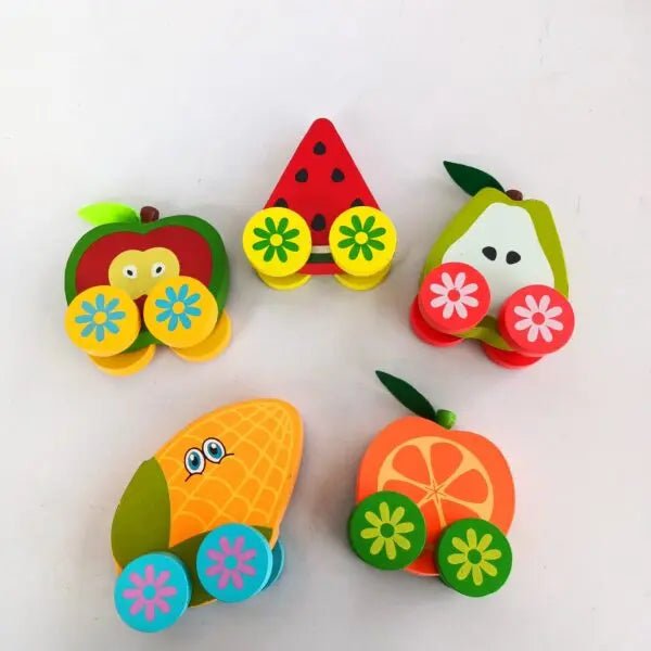 Wooden Fruits Cart - 1 pc