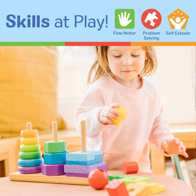 Empileur géométrique en bois (Melissa and Doug)