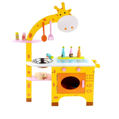 Wooden Giraffe Kitchen A Fun & Safe Pretend Play Set for Little Chefs