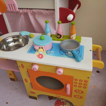 Wooden Giraffe Kitchen A Fun & Safe Pretend Play Set for Little Chefs