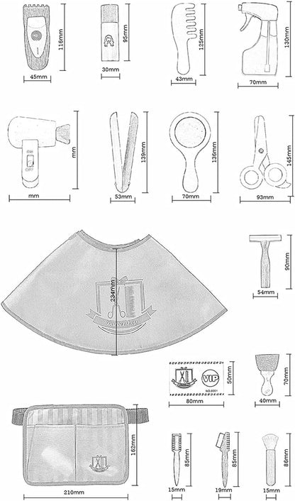 Wooden Hair dresser set Gifts for Girls Princess