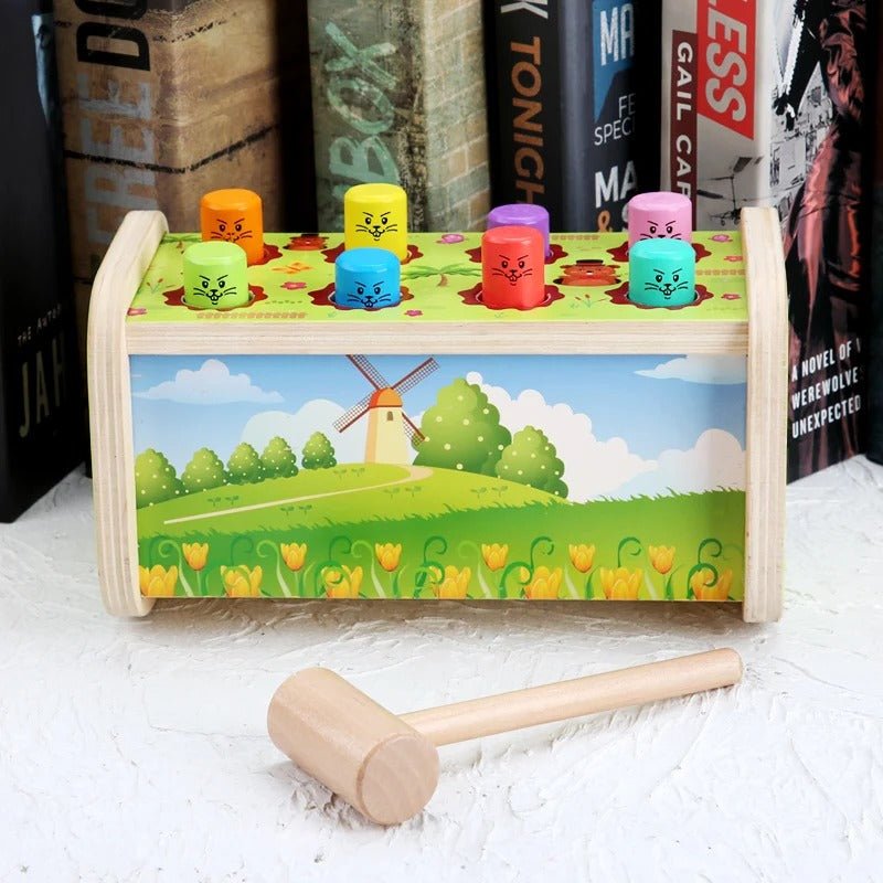 Wooden Hammer Beats Game | 8 Peg Swinging Hamster