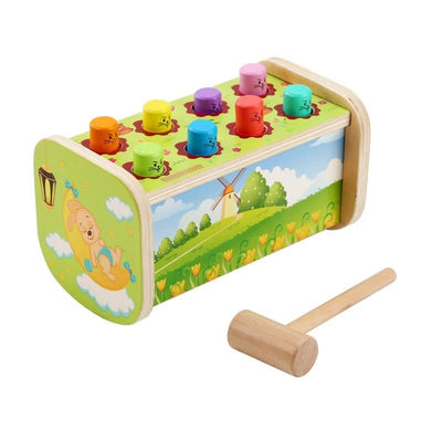 Wooden Hammer Beats Game | 8 Peg Swinging Hamster