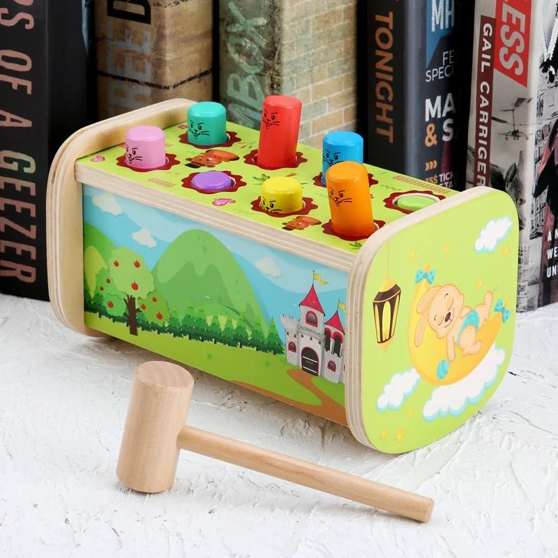 Wooden Hammer Beats Game | 8 Peg Swinging Hamster