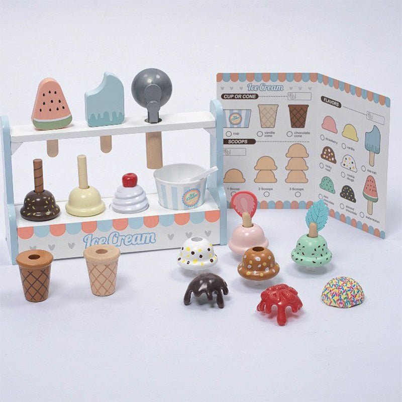 Wooden Ice cream counter | Wooden Ice Cream Shop for Kids