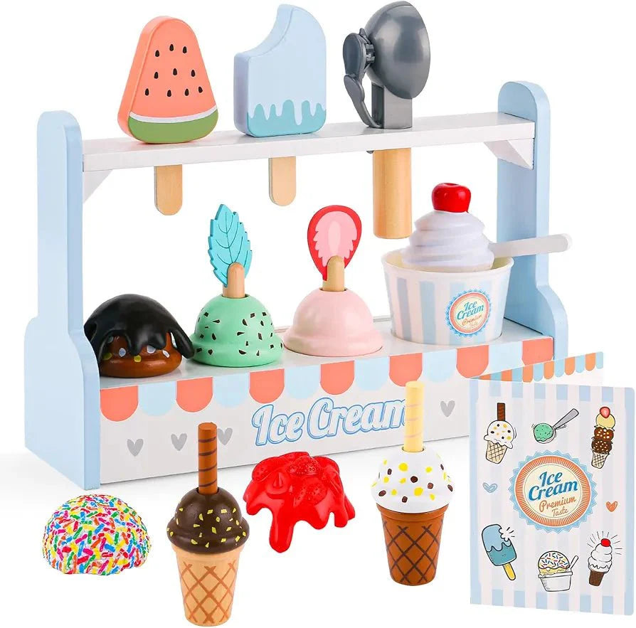 Wooden Ice cream counter | Wooden Ice Cream Shop for Kids