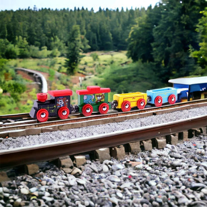 Wooden Magnet Train Set - Magnetic Train Toy