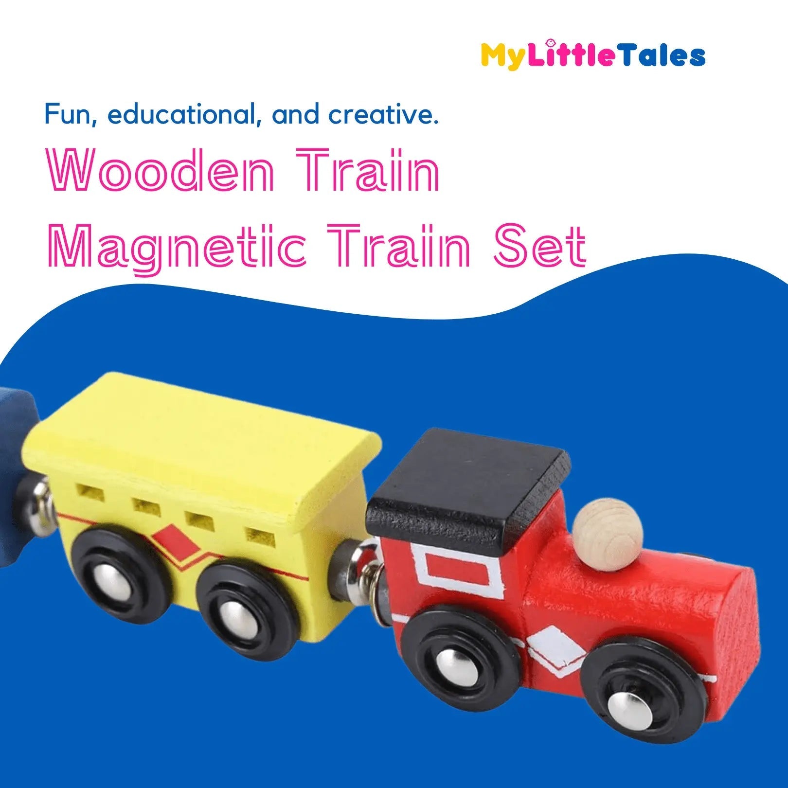 Wooden Magnet Train Set - Magnetic Train Toy