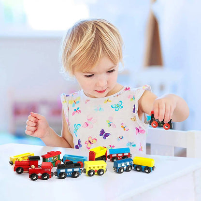 Wooden Magnet Train Set - Magnetic Train Toy