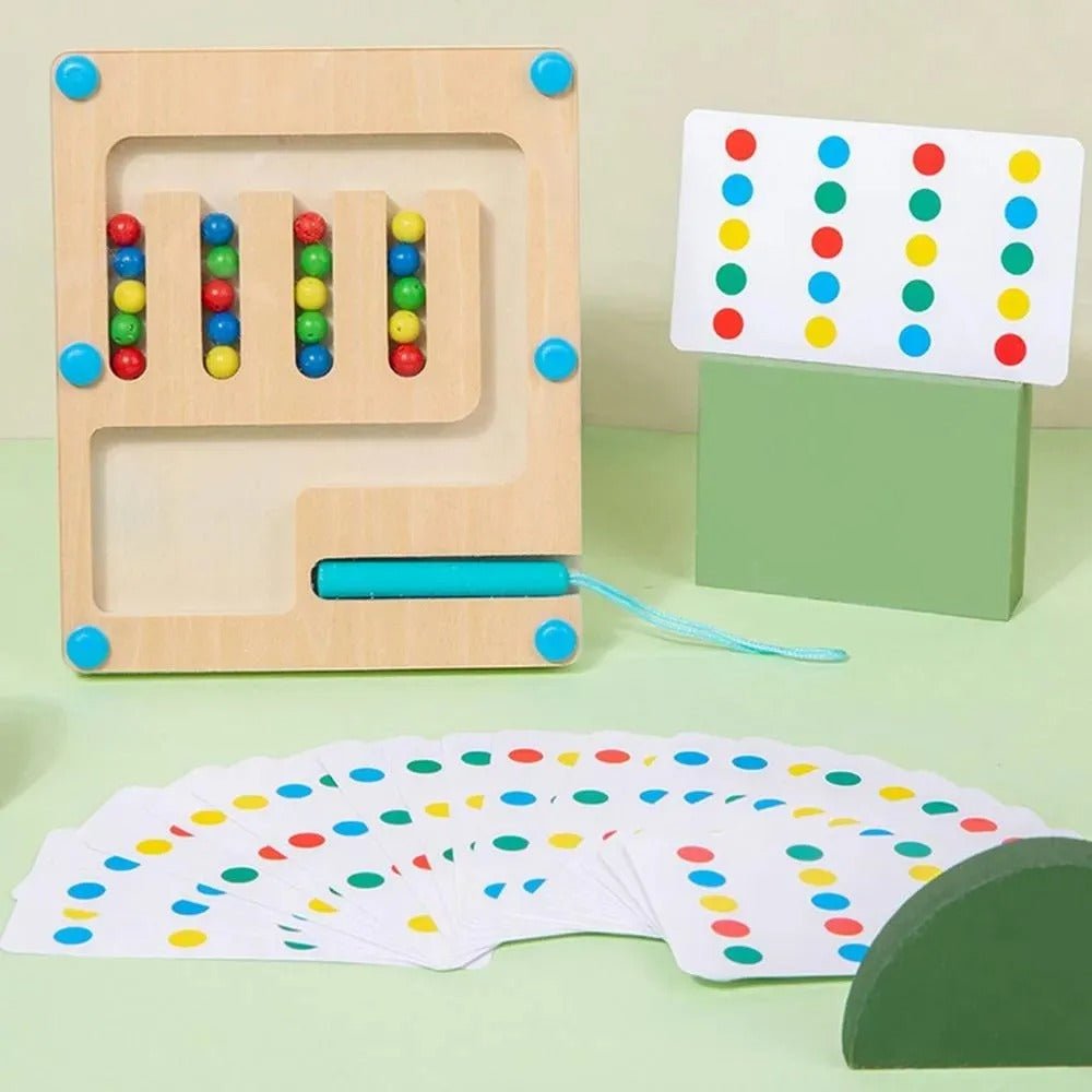 Wooden Magnetic Color and Shape Sorting Learning Matching Game - 4 Color