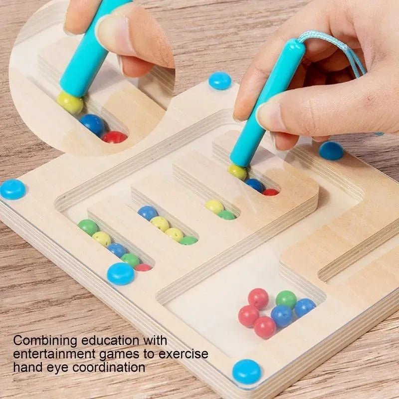 Wooden Magnetic Color and Shape Sorting Learning Matching Game - 4 Color