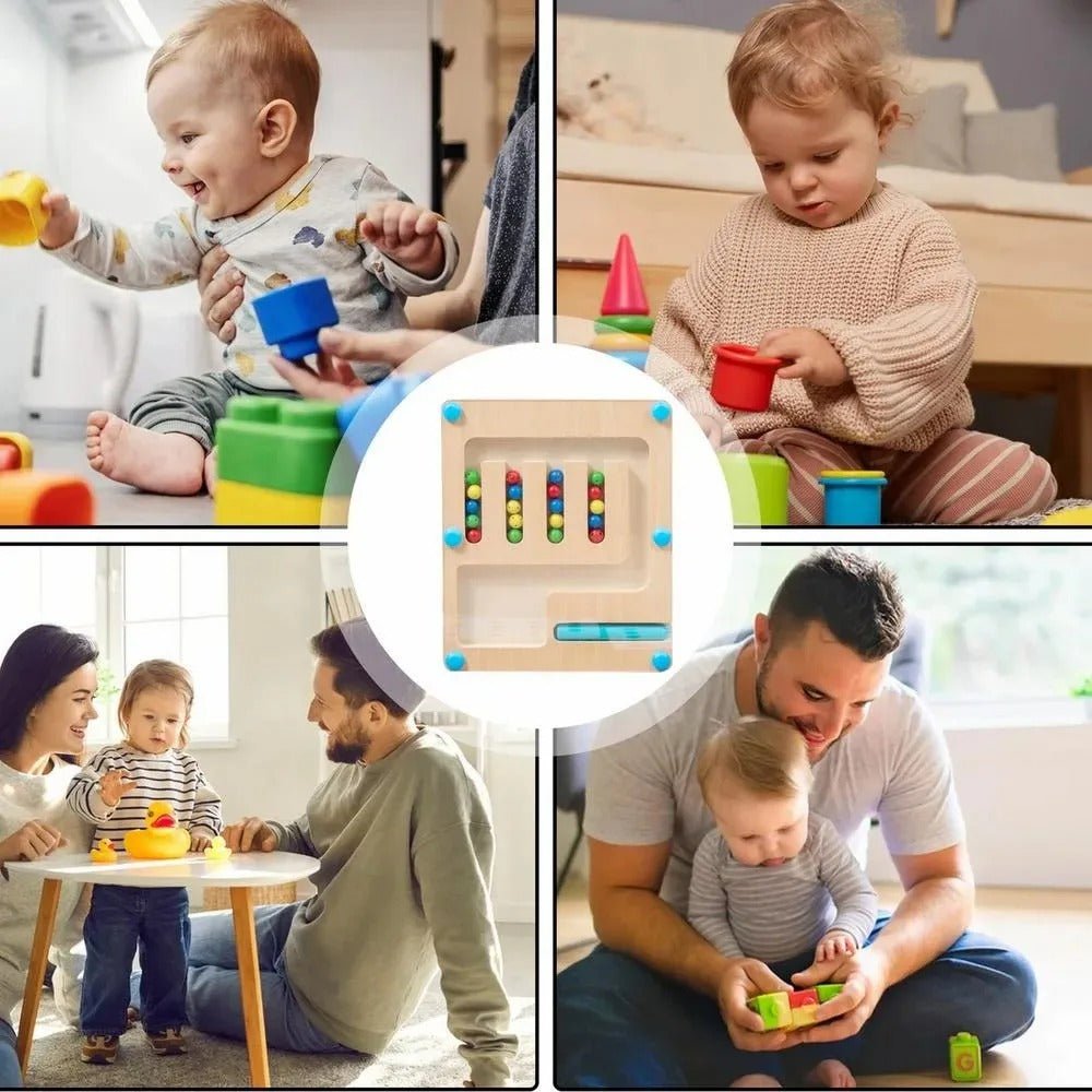 Wooden Magnetic Color and Shape Sorting Learning Matching Game - 4 Color