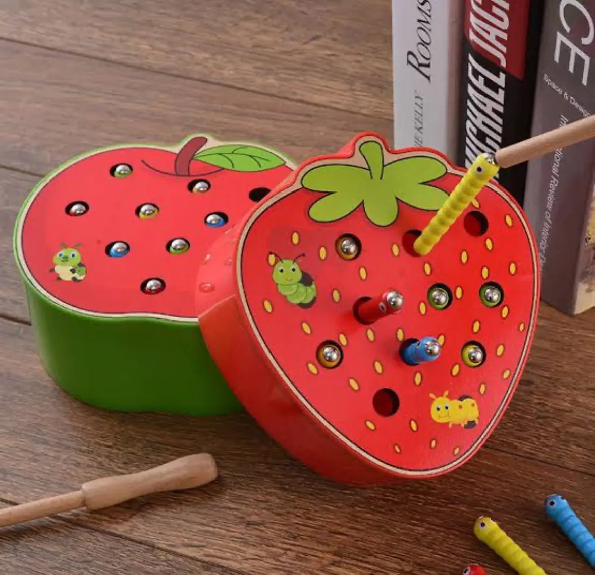 Wooden Magnetic Toy |  Bug Catching Game Toy | Kids Montessori Toy