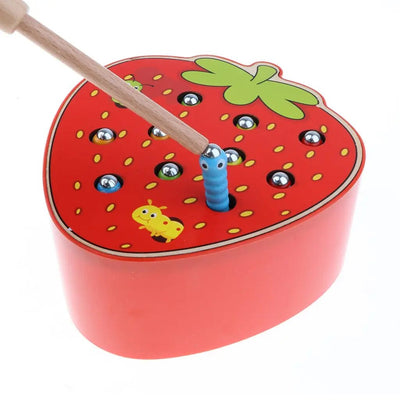 Wooden Magnetic Toy |  Bug Catching Game Toy | Kids Montessori Toy