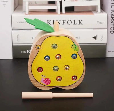Wooden Magnetic Toy |  Bug Catching Game Toy | Kids Montessori Toy