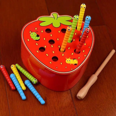 Wooden Magnetic Toy |  Bug Catching Game Toy | Kids Montessori Toy