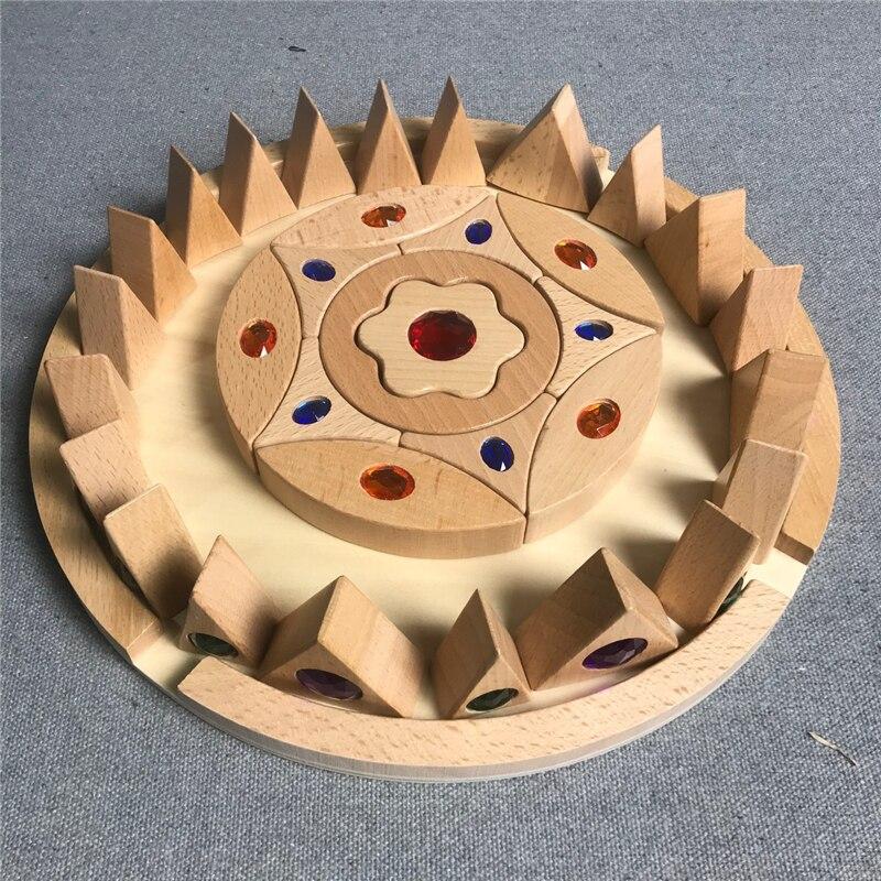 Wooden Mandala Gem Blocks