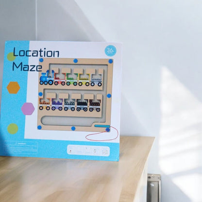 Wooden Maze Board Magnetic Location Maze
