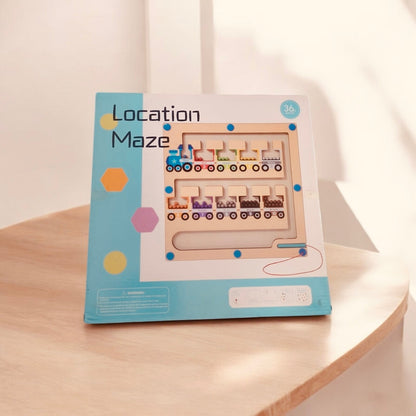 Wooden Maze Board Magnetic Location Maze