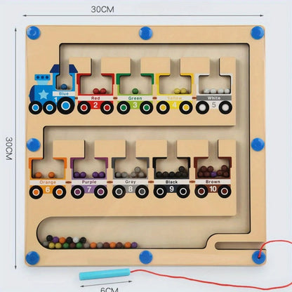 Wooden Maze Board Magnetic Location Maze