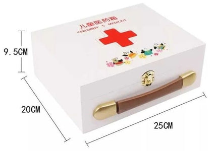 Wooden Medicine Cabinet First Aid Kit Doctor Kit