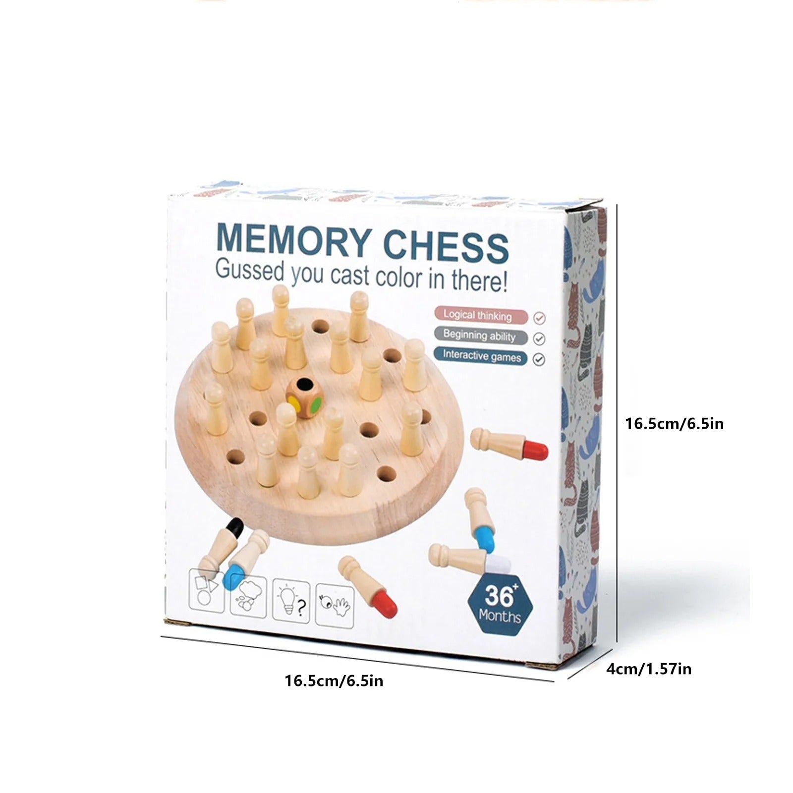 Wooden Memory Match Stick Chess Board Game - Logic Braintease Toys for Boys And Girls special