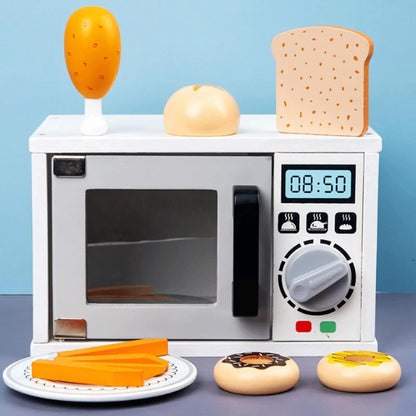 Wooden Microwave Oven kitchen Baking Parent-child Interactive