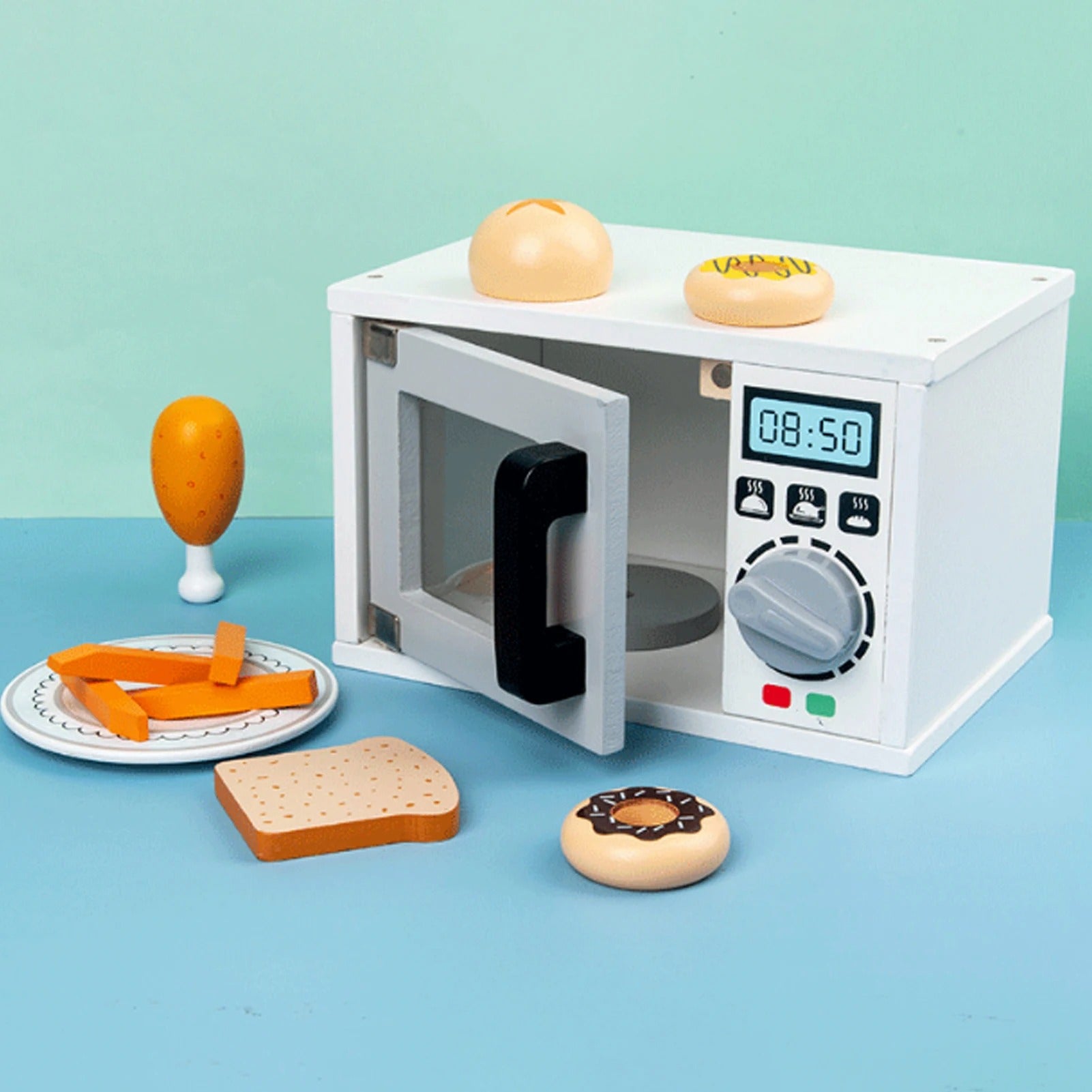 Wooden Microwave Oven kitchen Baking Parent-child Interactive